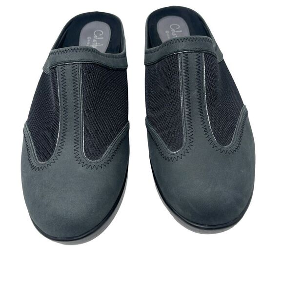 Cole Haan 9B NikeAir Comfort Clogs Wedge Slip On Slide Mule Black Gray Womens - Picture 3 of 14